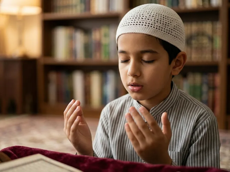 Student memorising the Quran online with a certified Hafiz teacher in the UK