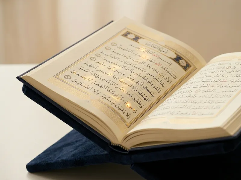 Online Tajweed class with a certified UK Quran teacher teaching correct recitation rules